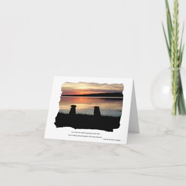 Sunset Grußkarte Karte (Vorderseite)