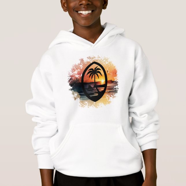 Sunset Guam Siegel Hoodie (Vorderseite)