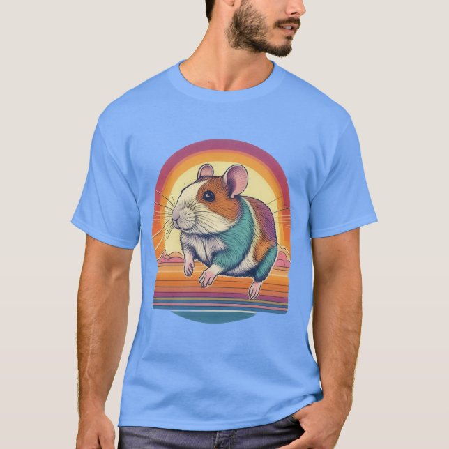 Sunset Guinea Pig Adventure T-Shirt (Vorderseite)