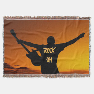 Sunset Guitar Man Silhouette Decke