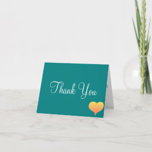 Sunset Heart Aquamarin Green Wedding Danke Karten