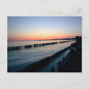 Sunset Hel Polen Postkarte