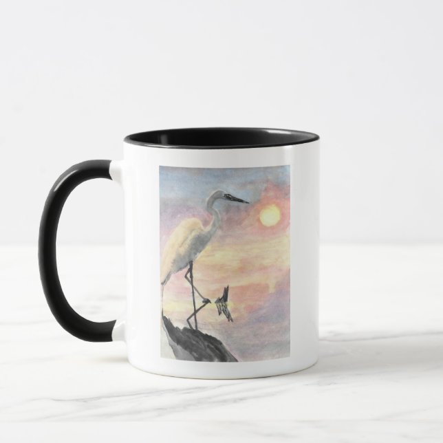 Sunset Herons Tasse (Links)