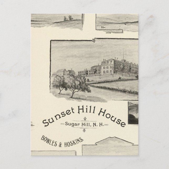 Sunset Hill House, Sugar Hill, NH Postkarte (Vorderseite)