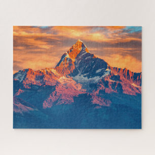 Sunset Himalaya Snow Mountains Nepal Travel Puzzle