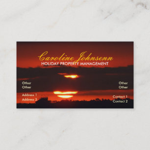 Sunset Holiday Business Card Visitenkarte