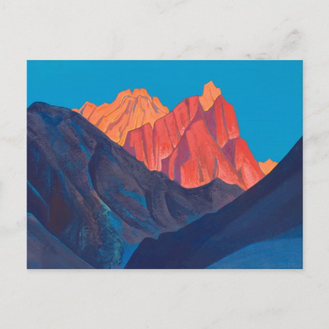 Sunset, Holy mountains series by Nicholas Roerich Postkarte (Vorderseite)