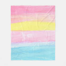 Sunset Horizon Wasserfarbe Abstrakt Fleecedecke