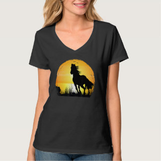 Sunset Horse Breed Silhouette Arabian T-Shirt