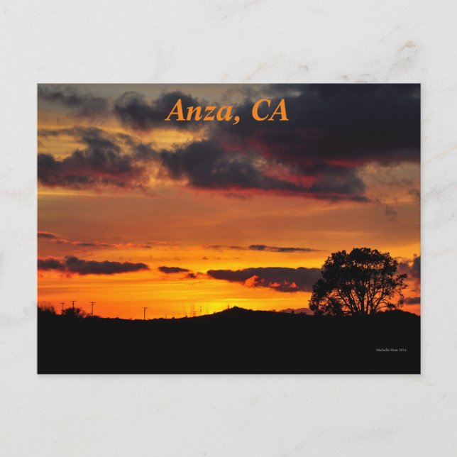 Sunset in Anza, CA Postkarte (Vorderseite)