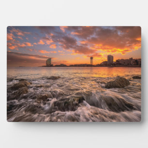 Sunset In Barcelona Fotoplatte