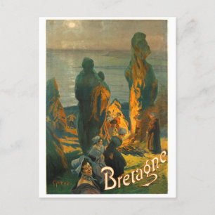 Sunset in Bretagne Coast, Frankreich Postkarte