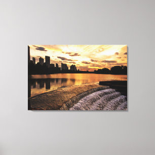 Sunset in City Londrina Leinwanddruck