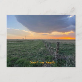 Sunset in der Nähe von Amarillo Texas Postkarte