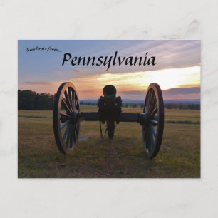 Sunset in Gettysburg Pennsylvania USA Postkarte