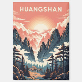 Sunset in Huangshan National Park China Magnet