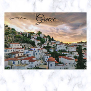 Sunset in Hydra Griechenland Postcard Postkarte