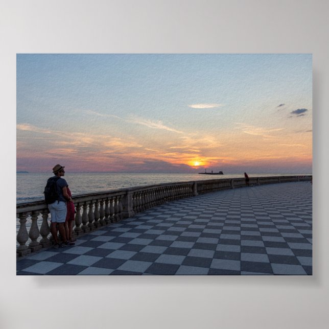 Sunset in Livorno Poster (Vorne)