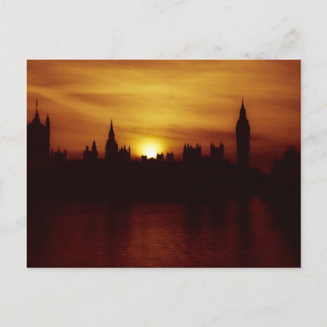 Sunset in London Postcard Postkarte (Vorderseite)