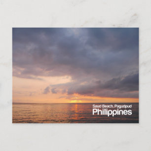 Sunset in Saud Beach Pagudpud Philippines Postcard Postkarte