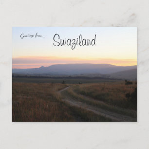Sunset in Swaziland Postkarte