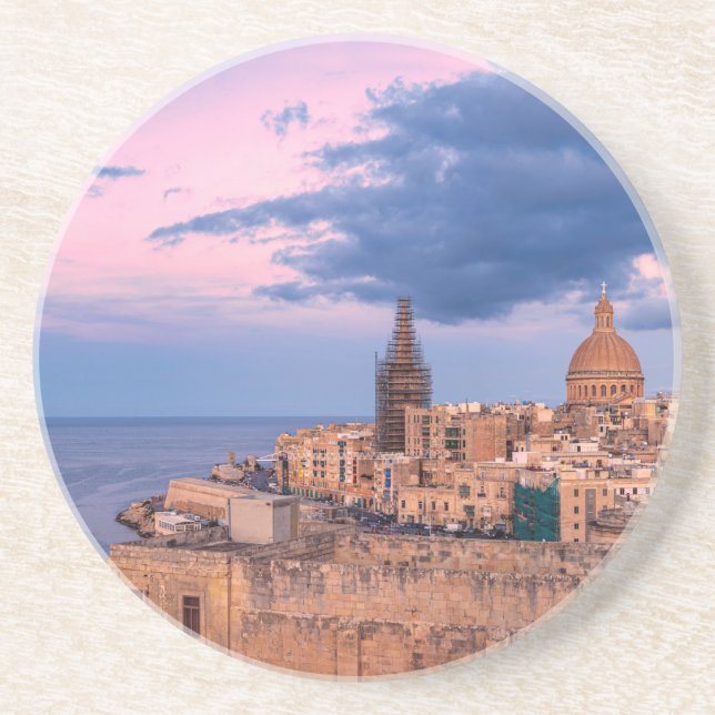 Sunset in Valletta, Malta Getränkeuntersetzer (Vorne)