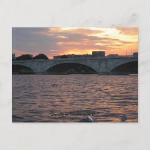 Sunset in Washington D.C. Postcard Postkarte