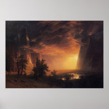 Sunset in Yosemite Valley - Bierstadt Print