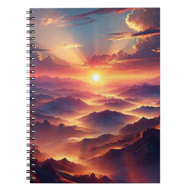 Sunset Inspiration Notebook Notizblock (Vorderseite)