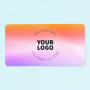 Sunset Inspiriert Ombre Rücksendeadresse oder Pr Adressaufkleber