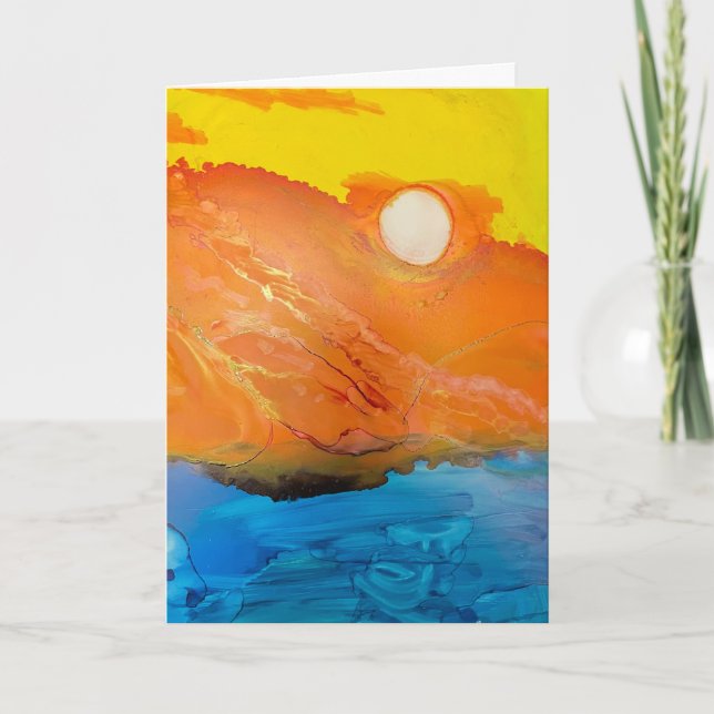 Sunset Island Ink Blank Karte (Vorderseite)