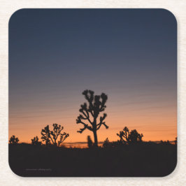 Sunset Joshua Trees Rechteckiger Pappuntersetzer