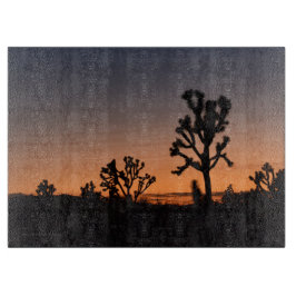 Sunset Joshua Trees Schneidebrett