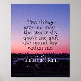 Sunset Kant Motivierend Quote Awe Poster