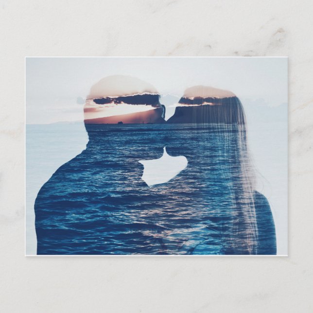 SUNSET KISS POSTCARD POSTKARTE (Vorderseite)