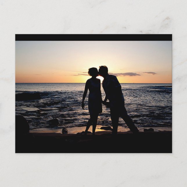 Sunset Kiss Postkarte (Vorderseite)