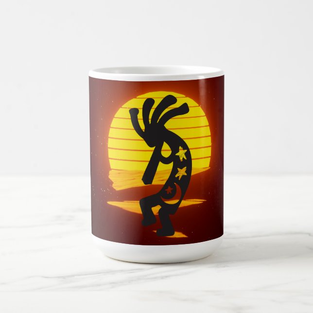 Sunset Kokopelli Moon and Stars Kaffeetasse (Mittel)