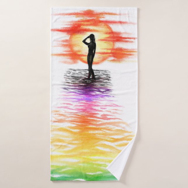 Sunset Lady Bath Handtuch Set (Badehandtuch)