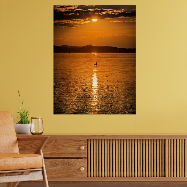 Sunset, Lake Balaton, Ungarn Poster (Wohnzimmer 2)