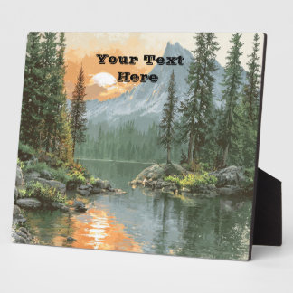 Sunset Lake Fotoplatte