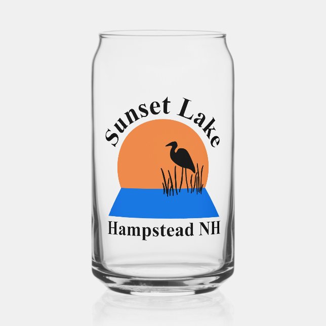 Sunset Lake Glasdose Dosenglas (Vorderseite)