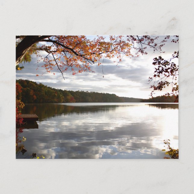 Sunset Lake, Holly Springs NC Postkarte (Vorderseite)