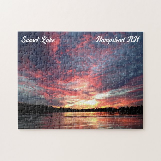 Sunset Lake Sunset Puzzle (Horizontal)