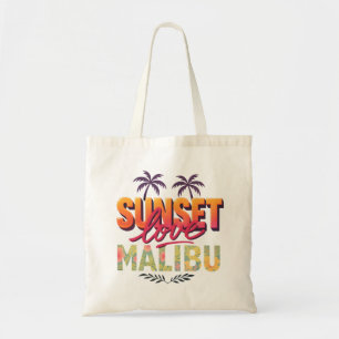 Sunset Liebe - Malibu California Tote Bag Retro Tragetasche