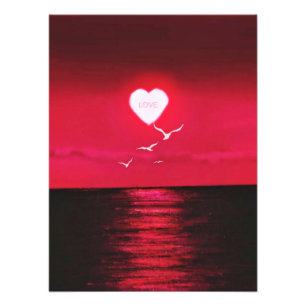 Sunset Liebe - Romantisch - Fügen Sie Ihren Text / Fotodruck