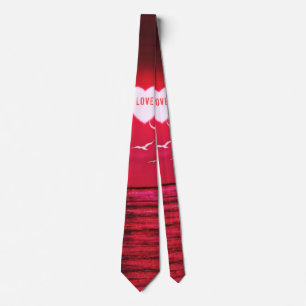 Sunset Liebe - Romantisch - Schwarz Rot Krawatte