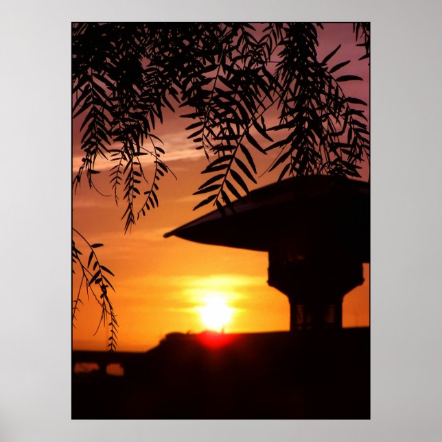 Sunset Light Silhouette Poster (Vorne)