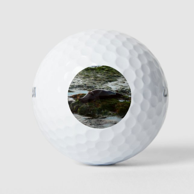 Sunset Lit Harbour Siegel II in San Diego Golfball (Vorderseite)