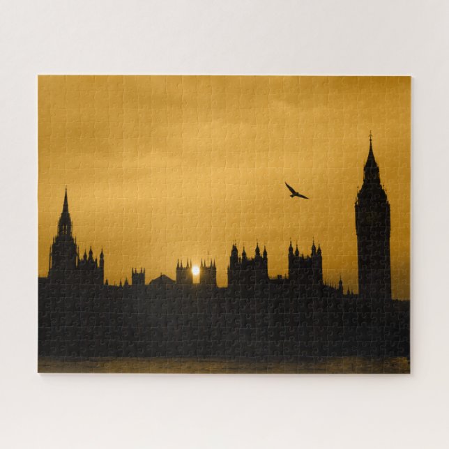 Sunset - London - Big Ben - 16x20 - 520 Stk. Puzzle (Horizontal)