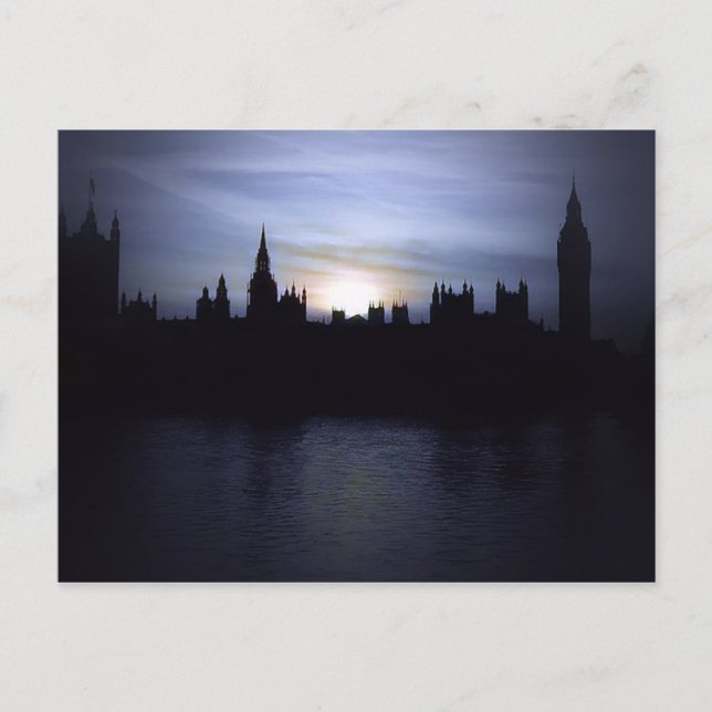 Sunset - London - Parlament - Big Ben Postcard Postkarte (Vorderseite)
